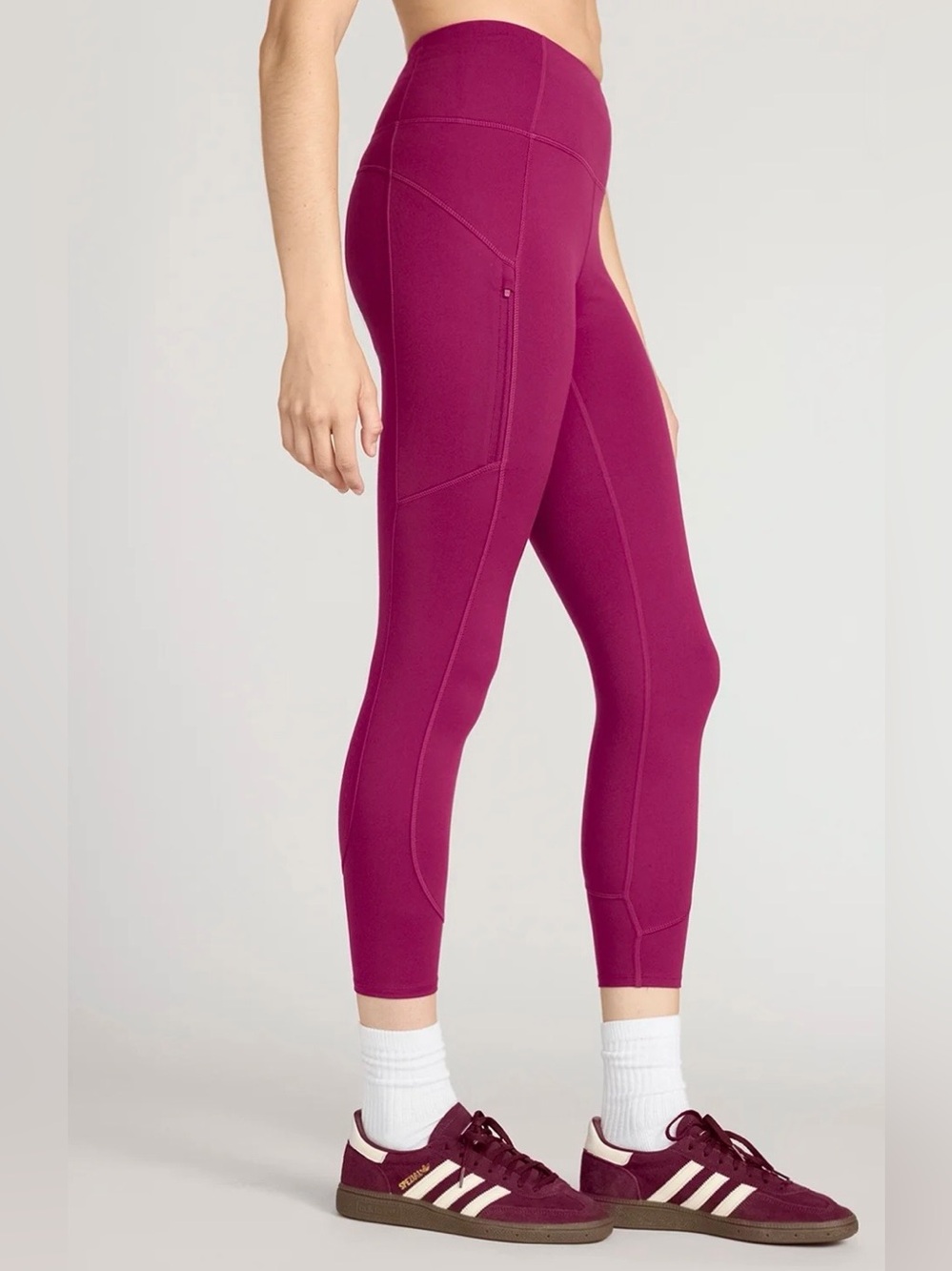 Mondetta Reflective Crop 25” Legging S Lipstick Purple
